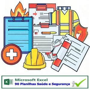 Imagem de capa para o Curso online 90 Planilhas Excel de Saúde e Segurança no Trabalho