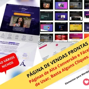 Imagem de capa para o Ebook Paginas de vendas prontas 
