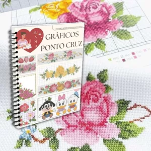 Imagem de capa para o Ebook Gráficos para Bordados ponto Cruz +3 Bônus.