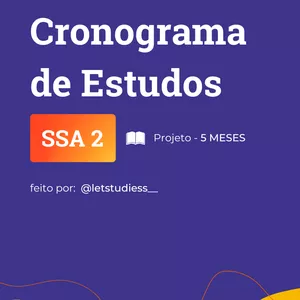 Imagem de capa para o Ebook Cronograma de Estudos - SSA 2 2024