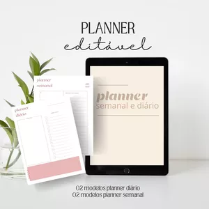 Imagem de capa para o Ebook Template Canva | Planner Semanal e Diário