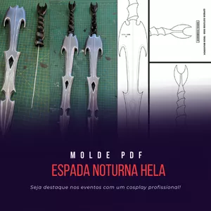 Imagem de capa para o Ebook Molde Espada Noturna Hela - Thor Ragnarok