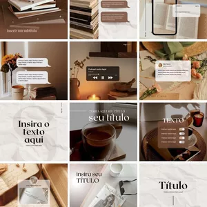 Imagem de capa para o Serviço online Pack com 25 tampletes personalizado para Instagram 