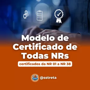 Imagem de capa para o Curso online Modelo de Certificado de Todas as NRs