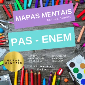 Imagem de capa para o Ebook Mapas Mentais Study_Pas e ENEM