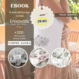 Imagem do curso Enxovais, Cama, Mesa, Banho e Vestuário + de 200 Riscos para Bordar à Mão