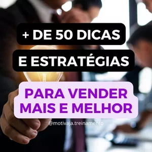 Imagem de capa para o Ebook + de 50 dicas e estratégias para vender mais e melhor