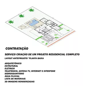 Imagem de capa para o Ebook Contratação Seviços de Projetos Arquitetônico Estrutural Elétrico e Hidrossanitário 3D imagens renderizadas