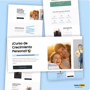 Imagen de portada para Curso online 51-. 🌱 Plantilla Landing Page combinada con Pagina de Ventas para Cursos Superación Personal - HTML5 y CSS3