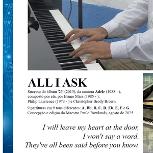 Imagem de capa para o Ebook PARTITURA de ALL I ASK