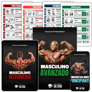 Imagen de portada para Ebook Fichas de Musculación AR - Masculino