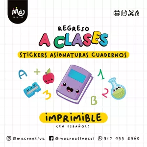 Imagen de portada para Ebook 📚✨ Stickers imprimibles para marcar cuadernos ✨📚