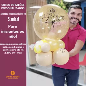 Imagem de capa para o Curso online Curso Básico de Balões personalizados