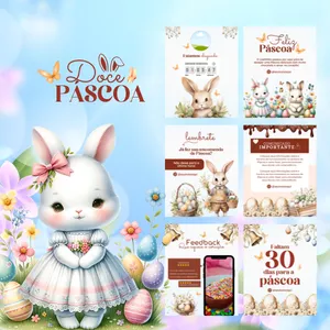Imagem de capa para o Curso online Pack Doce Páscoa - Menu, Post e Papelaria