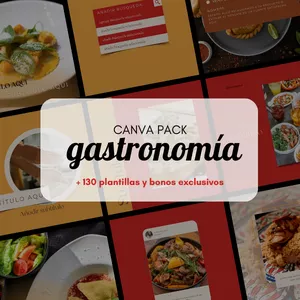 Imagen de portada para Curso online Canva pack gastronomía