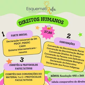Imagem de capa para o Ebook DIREITOS HUMANOS - MATERIAL ESQUEMATIZADO VERSÃO 1.0