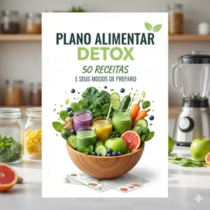 Imagem de capa para o Ebook Plano Detox - 50 Receitas Naturais
