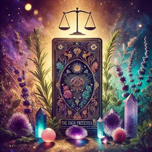 Imagem de capa para o Ebook Conexão entre Tarot, Ervas e Cristais