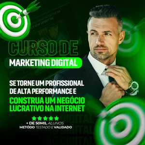 Imagem de capa para o Curso online CURSO DE MARKETING  DIGITAL INICIANTES 