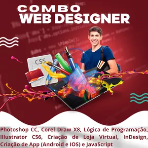 Imagem de capa para o Curso online Combo Web Designer