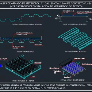 Imagen de portada para Ebook Detalle constructivo Steel Deck sobre viga metálica en DWG