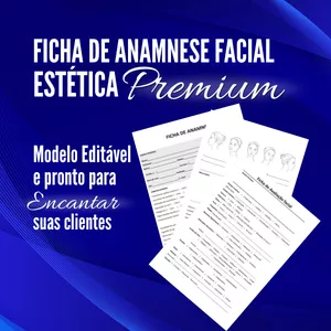 Imagem de capa para o Ebook Ficha de Anamnese Facial Estética Premium