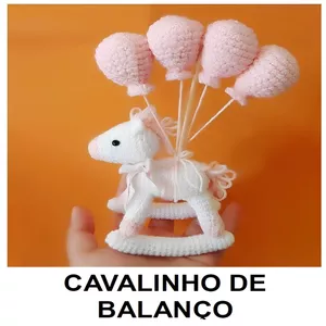 Imagem de capa para o Ebook Receita em PDF - Boneco Cavalinho de Balanço Amigurumi