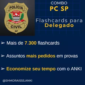 Imagem de capa para o Curso online Flashcards - Delegado PC São Paulo