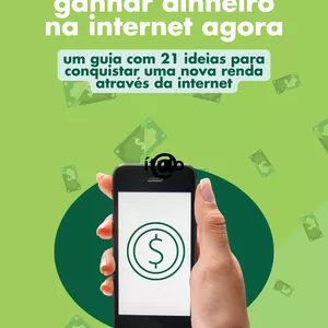 Imagem de capa para o Ebook 21 ideias para ganhar dinheiro na Internet agora.