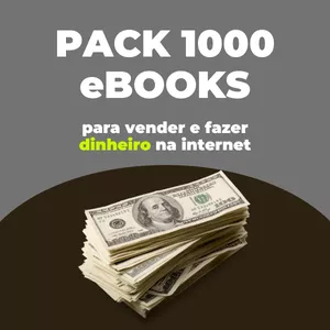 Imagem de capa para o Ebook PACK 1000 eBOOKS - o passo a passo para vender e fazer dinheiro na internet!
