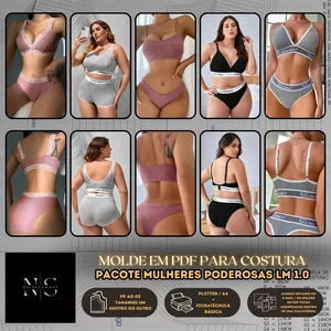 Imagem de capa para o Curso online [Molde em PDF] - Pacote Mulheres Poderosas LM 1.0 com 5 Lingerie ID 4472547✨