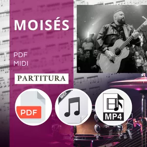 Imagem de capa para o Ebook Partitura de Bateria - Música: Moisés