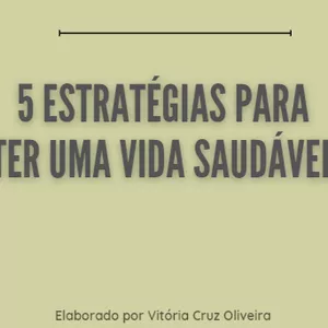 Imagem de capa para o Ebook ESTRATÉGIAS PARA UMA VIDA + SAUDÁVEL