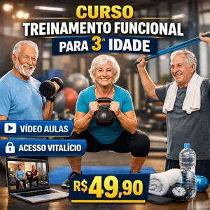 Imagem de capa para o Curso online TREINAMENTO FUNCIONAL PARA 3ª IDADE 2.0