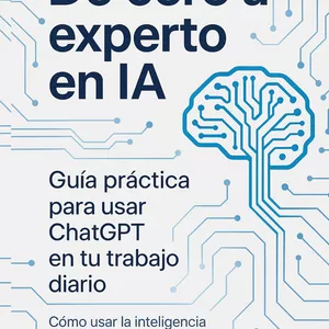 Imagen de portada para Ebook De cero a experto en IA: Guía práctica para usar ChatGPT en tu trabajo diario 