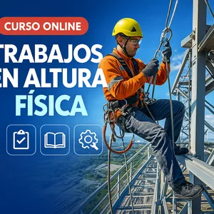 Imagen de portada para Curso online Manual Completo de Curso de Trabajos en Altura Física con Pruebas por Módulo y Prueba Final