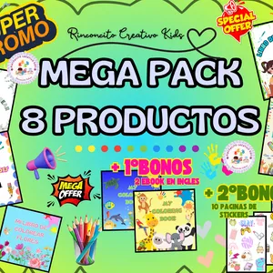 Imagen de portada para Ebook MEGA PACK - COMPLETO + 2 BONOS DE EBOOK EN INGLES + 1 PDF DE 10 PAGINAS DE STICKERS