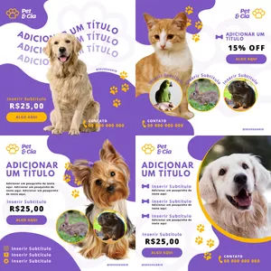 Imagem de capa para o Curso online Template para Canva Pet Shop 100 Artes para Feed