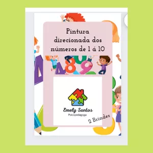 Imagem de capa para o Ebook PINTURA DIRECIONADA DOS NÚMEROS DE 1 Á 10 - 2 BRINDES 