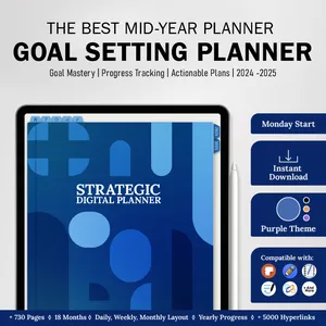 Cover image for Ebook Strategic Digital Planner - Blue