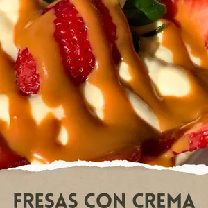 Imagen de portada para Ebook Fresas con crema, receta exclusiva 