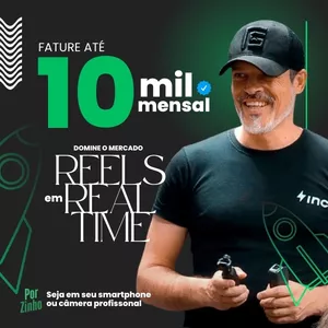 Imagem de capa para o Ebook Fature até 10K mês criando Reels em Real Time 