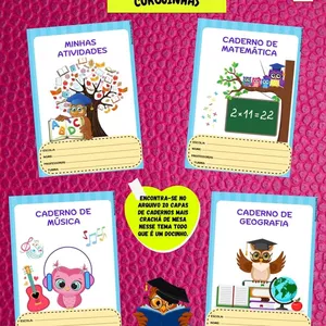 Imagem de capa para o Ebook Capas de Caderno Corujinha