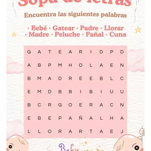 Imagen de portada para Curso online Block de Juegos Baby Shower Girl Sopa de letras