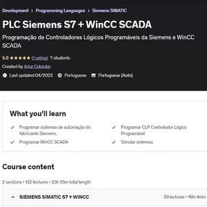Imagem de capa para o Curso online PLC Siemens S7 + WinCC SCADA