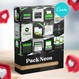 Imagem de capa para o Curso online Pack Neon - Canva Packs