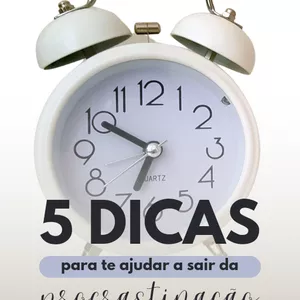 Imagem de capa para o Ebook 5 Dicas para ajudar a sair da procrastinação
