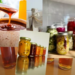 conservas, geleias, compotas e molhos de pimenta