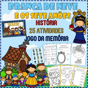 Imagem de capa para o Ebook Sequência Didática Branca de Neve e os Sete Anões