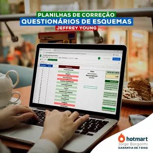 Imagem de capa para o Ebook Planilhas de Correção Questionários de Esquemas Young